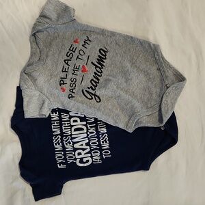 Grandma & Grandpa onsies, 3-6 months